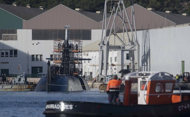 El submarino S-81 'Isaac Peral', listo para su primera inmersión en Cartagena
