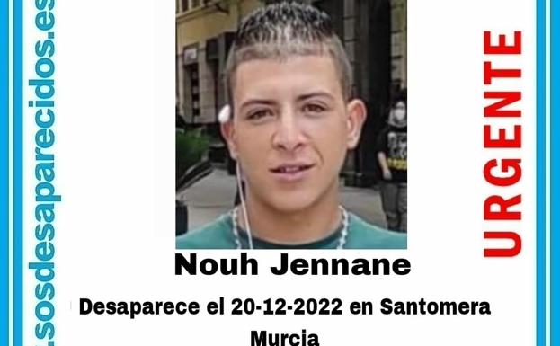 Buscan a un joven de Santomera desaparecido el 20 de diciembre