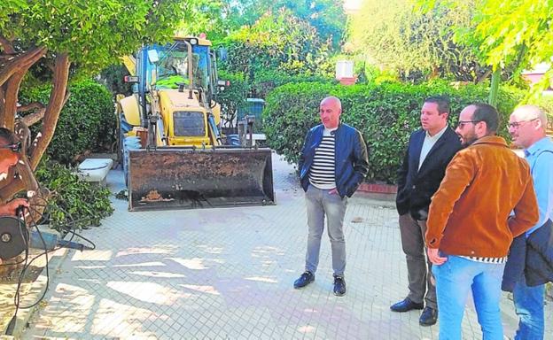 Inician la restauración de la Glorieta de Juan Carlos I en Mula