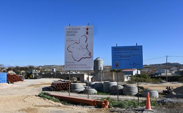 Avanzan las obras de refuerzo de la seguridad vial en Fuente Librilla