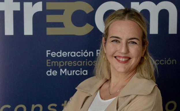 María Luisa Lucas, yesterday, at the Frecom headquarters. 