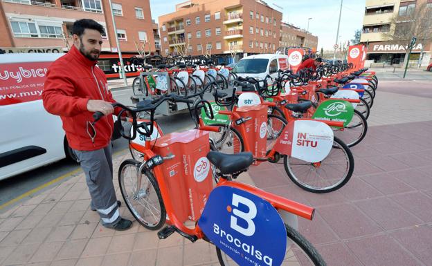 Incorporation of bicycles in the public rental service in Murcia.