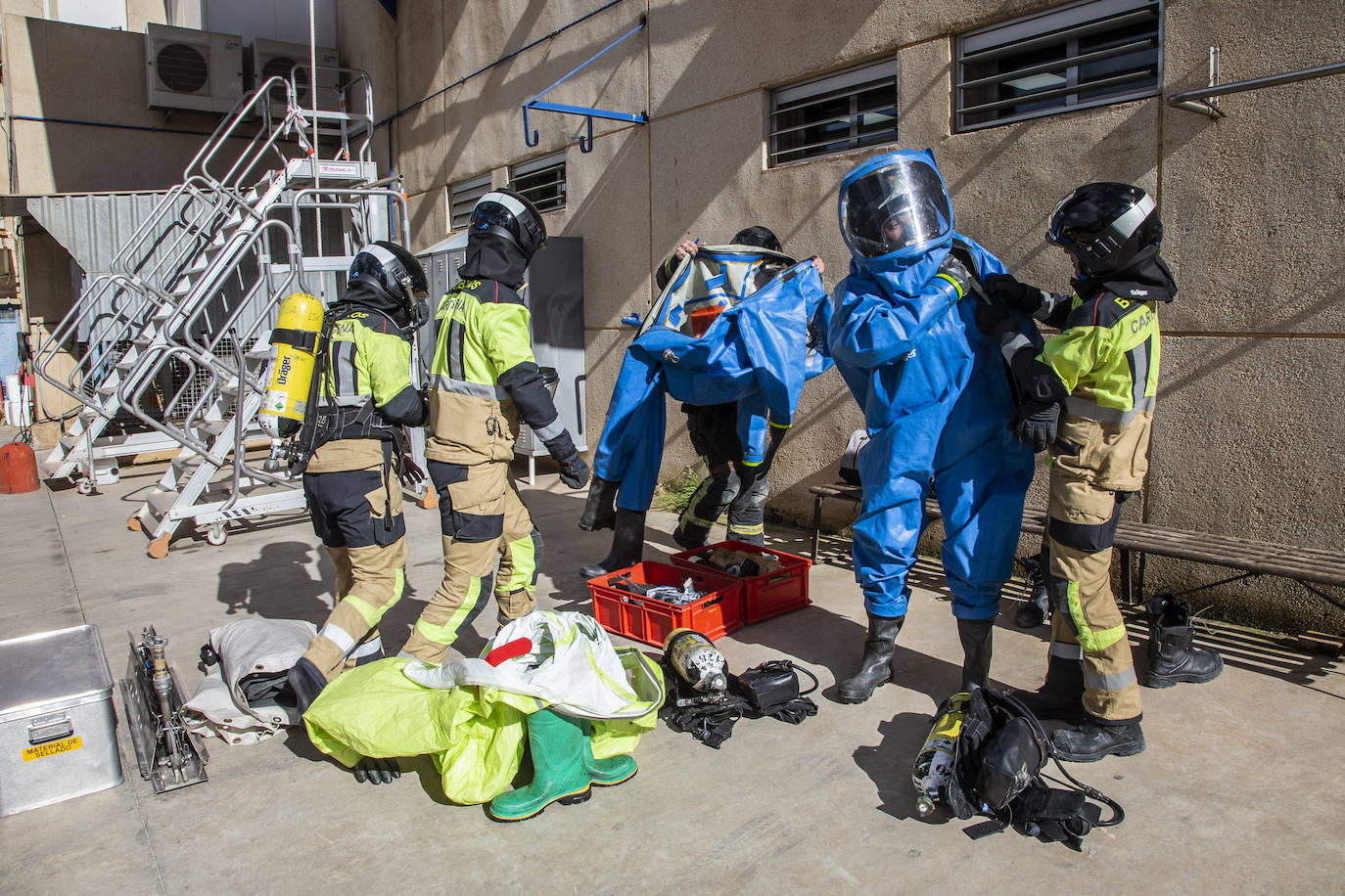 Simulacro de fuga de producto tóxico en Cartagena