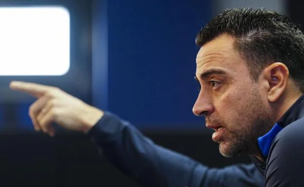 Xavi, during the press conference this Saturday