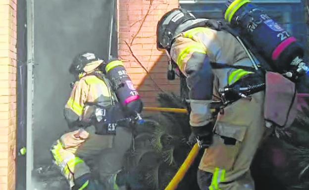 Incendio en un garaje de Murcia