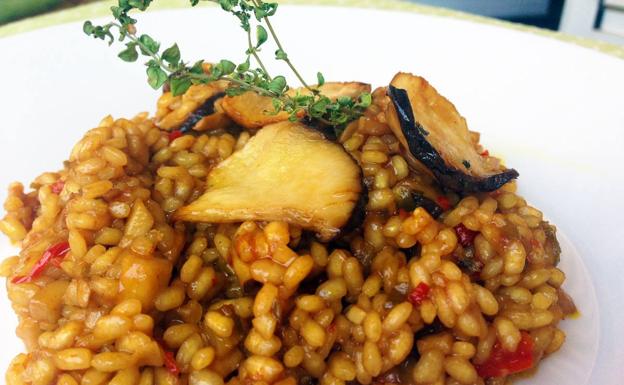 Arroz meloso de setas