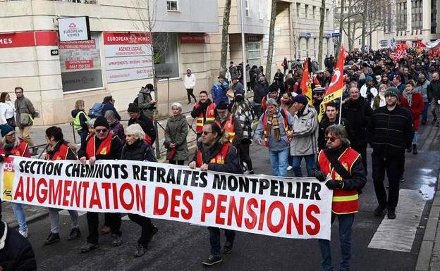 One of the demonstrations that took place this Tuesday in France