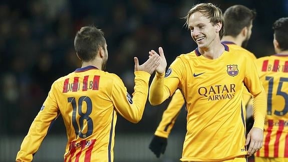 La gran noche europea de Rakitic