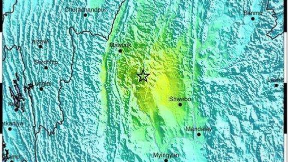 Registrado un terremoto de magnitud 6,9 en Birmania