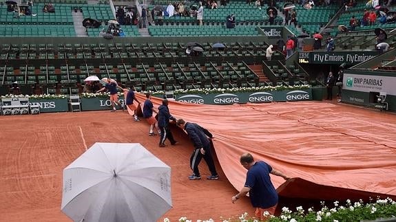 Suspendida la jornada de Roland Garros a causa de la lluvia