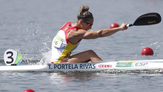 Teresa Portela, sexta en la final de K1 200