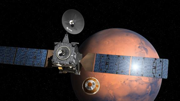 El módulo europeo inicia su descenso de tres días hacia Marte