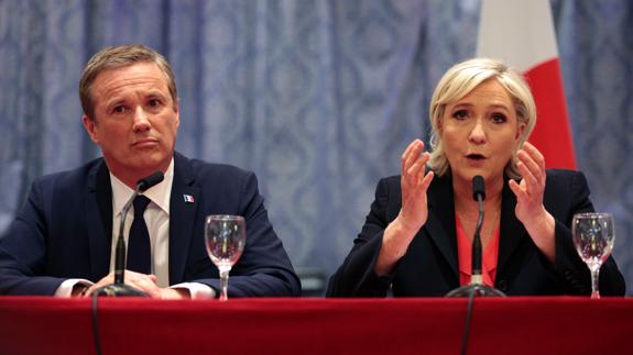 Le Pen nombraría al euroescéptico Dupont-Aignan como primer ministro