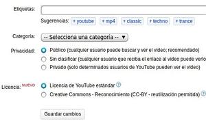 YouTube permite subir vídeos con licencia Creative Commons