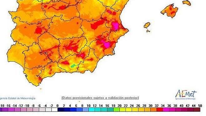 Riesgo máximo de incendios forestales en el norte de Alicante