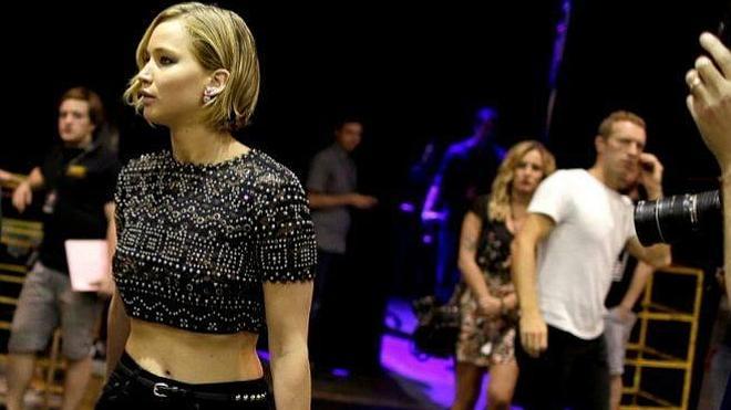 Jennifer Lawrence y Chris Martin fotografiados juntos