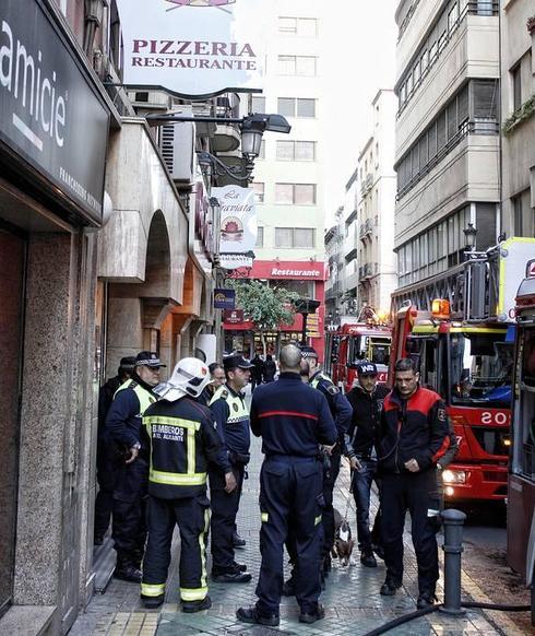 Fuego en una pizzería de Alicante