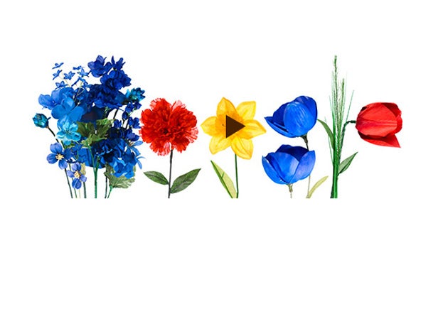 Equinoccio de primavera en el doodle de Google