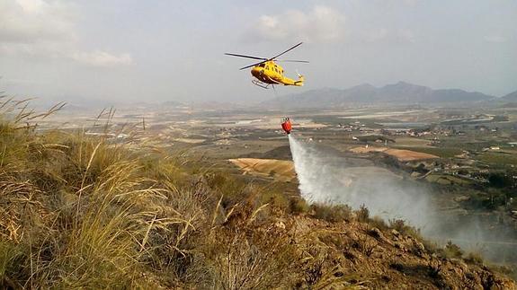 Arden 1,2 hectáreas de monte bajo y matorral en Mazarrón