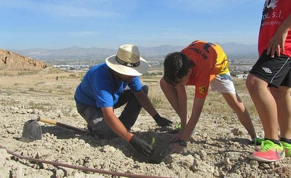 Los escolares reforestan el paraje San Isidro
