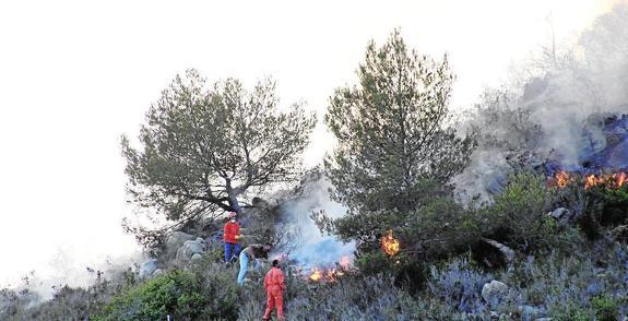 Controlado el incendio del Parque Natural del Montgó