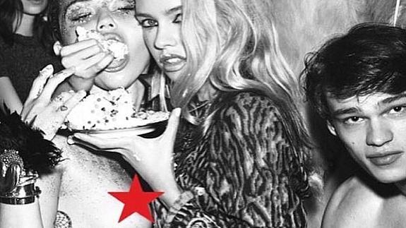 Miley Cyrus, desnuda y porno junto a Stella Maxwell en W Magazine