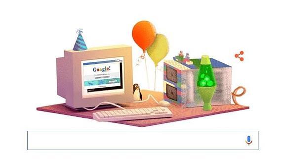 Google celebra su cumpleaños con globos y mucha historia