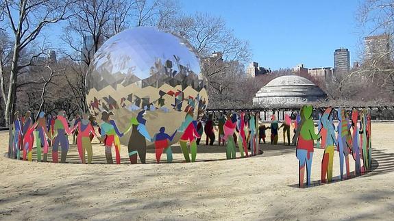 Un monumento de Gabarrón para el 70 aniversario de la ONU