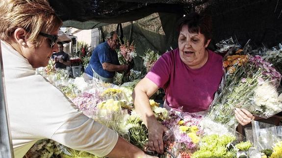 La venta de flores aumenta apenas un 10% con motivo de Todos los Santos