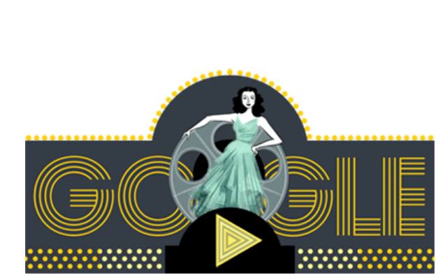 Hedy Lamarr, la polifacética «más hermosa del mundo», en el doodle de Google