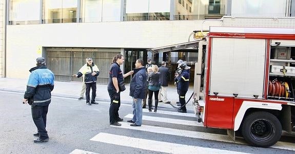 Simulacro de incendio en el edificio consistorial