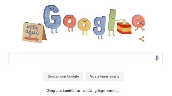 Elecciones generales de España 2015: Google te invita a votar en su 'doodle'