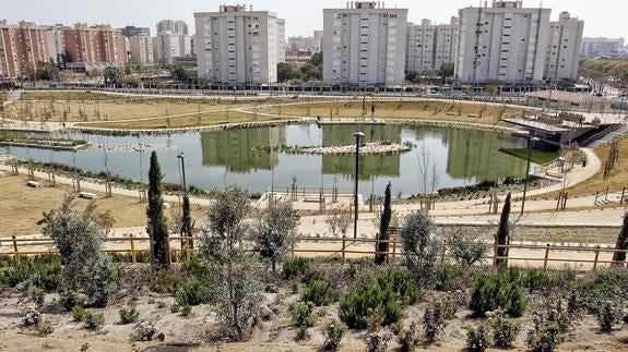 El parque inundable 'La Marjal' almacenó 3,5 millones de litros en otoño