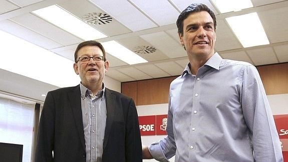 Pedro Sánchez se reúne con Ximo Puig dos días antes del Comité Federal