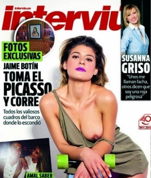 Interviú desnuda a Amal Saber, la 'amiga' de Cristiano Ronaldo