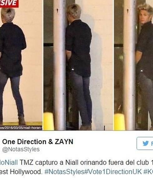 Niall Horan, de One Direction, pillado mientras orinaba en plena calle