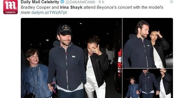 Irina Shayk, Bradley Cooper y su suegra, pillados juntos en el concierto de Beyoncé