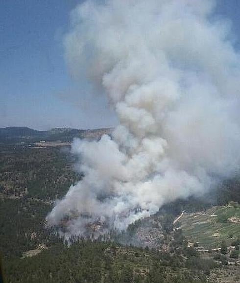 Estabilizado el incendio forestal en la Sierra de Mariola