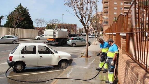 San Vicente baldeará las aceras afectadas por el pulgón