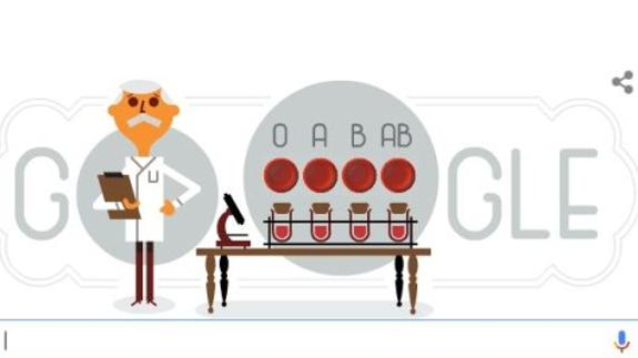 Karl Landsteiner, el científico que salvó miles de vidas en el doodle de Google