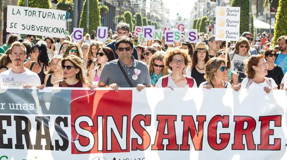 Manifestación antitaurina en Alicante