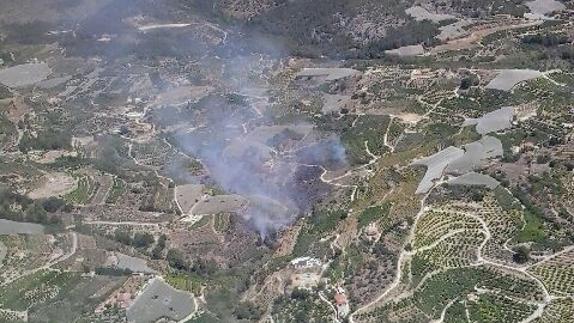Estabilizan el incendio forestal de Callosa d'en Sarrià
