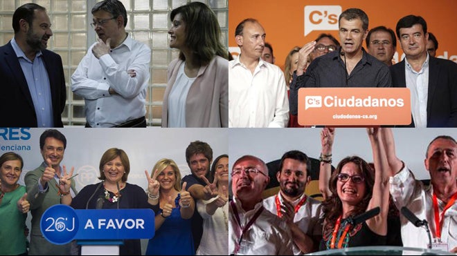 Los partidos de la Comunitat reflexionan tras la jornada electoral