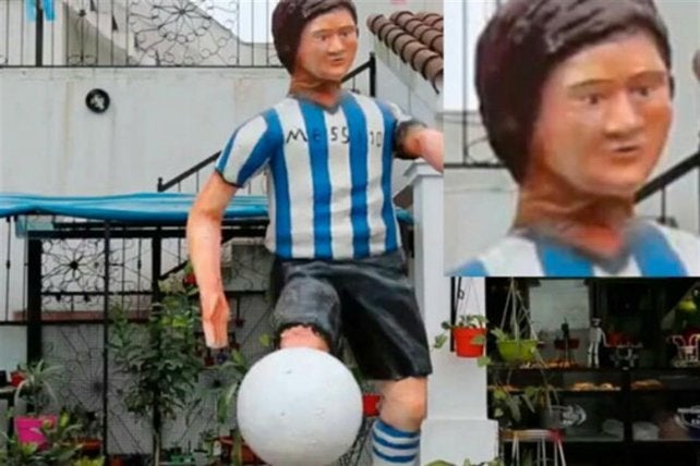 Bautizan a una estatua de Messi como 'el Ecce Homo argentino'