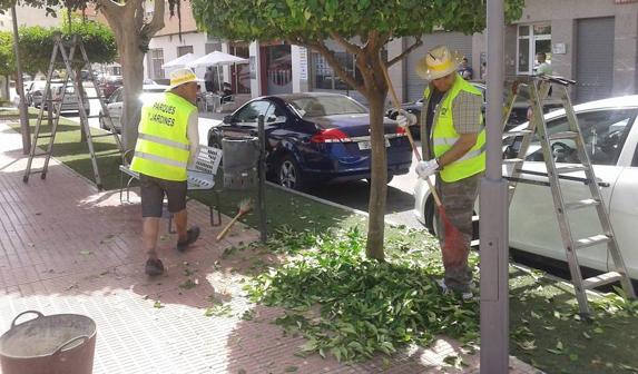 Los peones agrícolas embellecen las calles