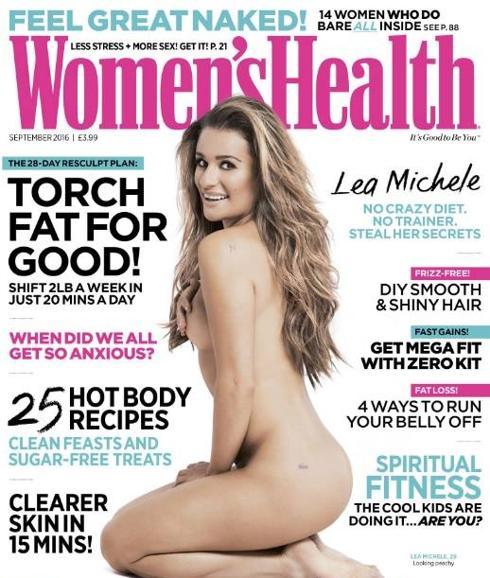 Lea Michele posa desnuda para 'Women's Health'