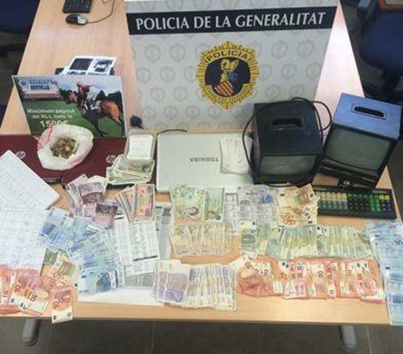 La Policía de la Generalitat completa 30 actuaciones contra el juego ilegal en nueve meses