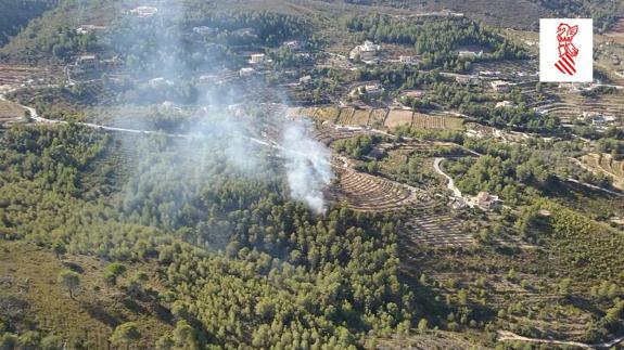 Controlado el incendio declarado en Llíber