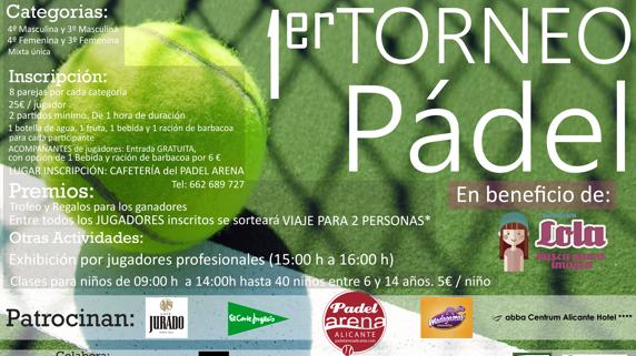 Lola Busca Nueva Imagen organiza un torneo benéfico de pádel