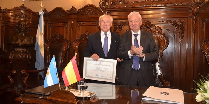 Carlos Belmonte, Doctor Honoris Causa en Argentina